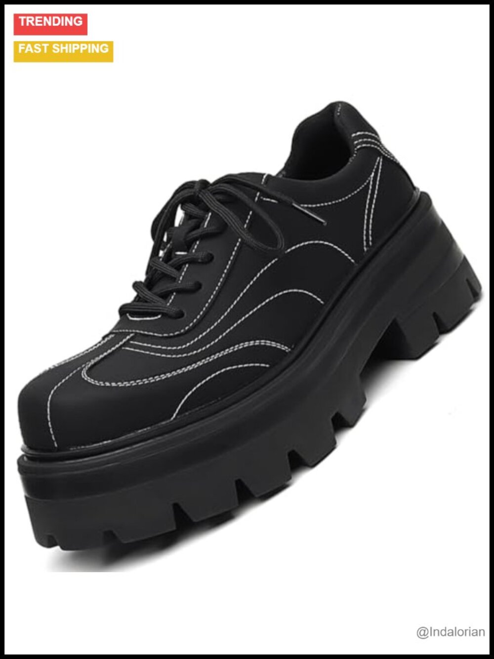 Men's Platform Chunky Fashion Sneakers Height Boosting Oxfords Derby Shoes